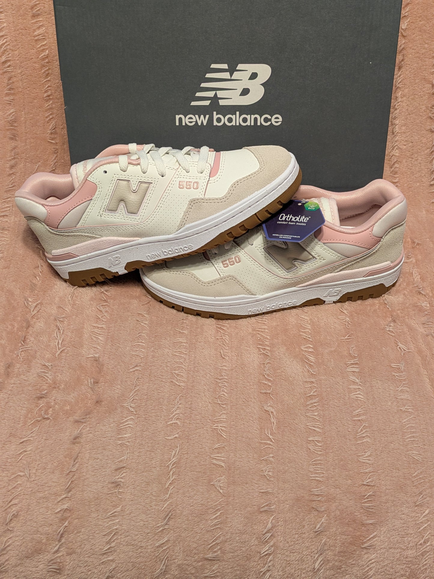 Size 8.5 - New Balance Women's Pink 550 Sneakers